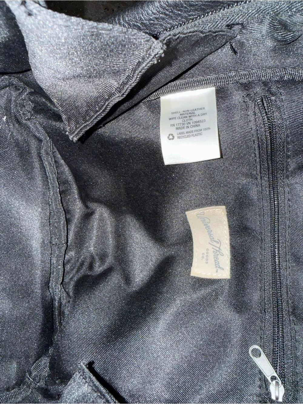 UEC Universal Thread BLACK Faux Leather Mini Backpack